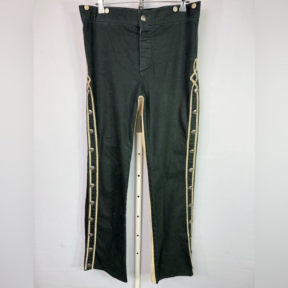 Old West Dark Green Dress Pants with Elegant Design